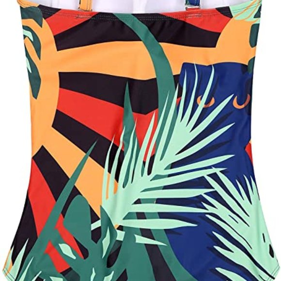 One-Piece Tropical Bathing Suit - Picture 3 of 6